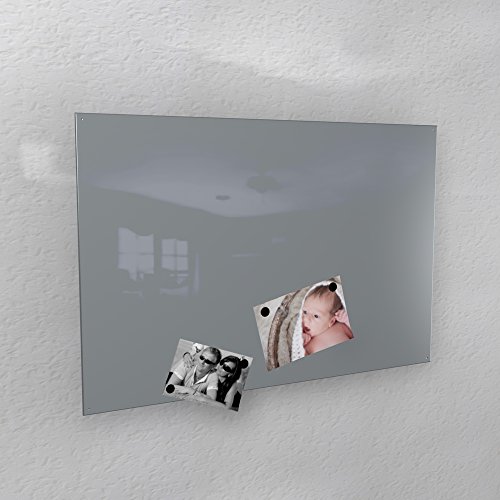 Magnetwand - grau glänzend RAL 7040 fenstergrau hochglanz - 4 verschiedene Größen verfügbar: 40 x 60 cm ; 50 x 80 cm ; 60 x 90 cm ; 50 x 110 cm (50 x 110 cm) von COLOURS MANUFAKTUR YOUR COLOUR YOUR LIFE