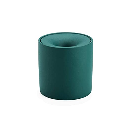 COLiJOL Zigarettenspitzen Keramik Aschenbecher Für Zigaretten Trichterförmiger Winddichter Aschenbecher Dual-Purpose Desktop - Bunt (Color : Green),Dunkelgrün von COLiJOL