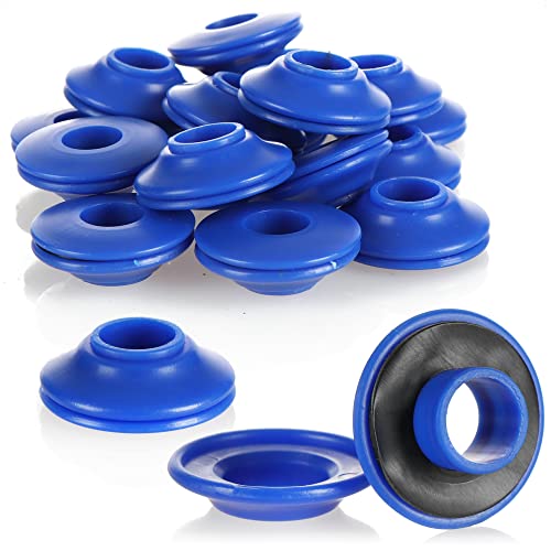 com-four® 20x Ösen für Planen - Set Kunststoffösen für Stoffe, Abdeckplanen, Zelte und Sonnensegel - selbstdichtende Planenösen - 10mm (blau) von com-four