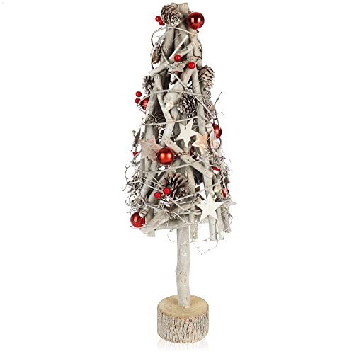 com-four® Deko-Weihnachtsbaum, dekorativer Kleiner Schmuckbaum, tolle Tischdeko, optimal für die Adventszeit, ergänzt Kränze und Girlanden (Baum XXL) von com-four