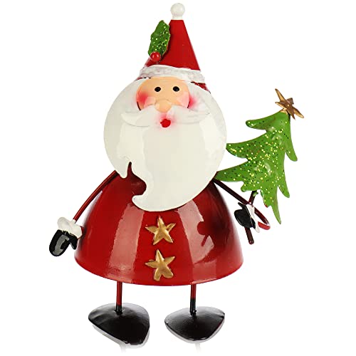 com-four® Weihnachtsdeko aus Metall - Blechfiguren im weihnachtlichen Design - Wackelfiguren für die Adventszeit - winterliche Dekoration von com-four