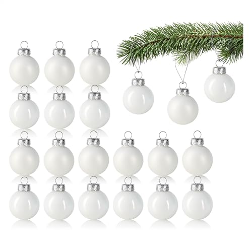 com-four® 20x Weihnachtskugeln - kleine Christbaumkugeln aus echtem Glas für Weihnachten - Baumschmuck für die Weihnachtstanne - Ø 3 cm von com-four