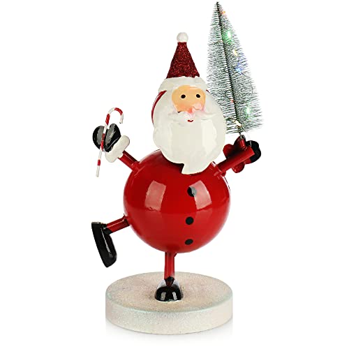 com-four® LED Weihnachtsdeko aus Metall - Blechfiguren im weihnachtlichen Design - Beleuchtete Dekofiguren für die Adventszeit - winterliche Dekoration von com-four