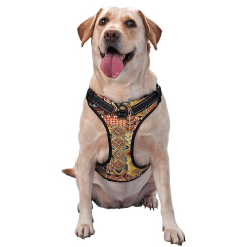 Afrikanische Textil-Patchwork-Haustier-Traktionsweste, Brustgurt, Geschirr, Outdoor, Spaziergang mit dem Hund von COMAAM