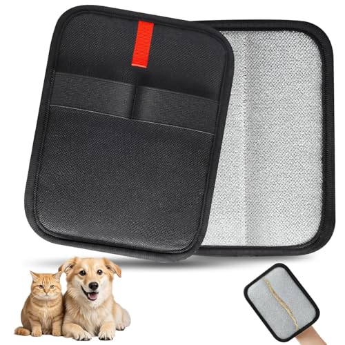 COMBLU Handschuh für Katzenpflege, Handschuhe zur Entfernung statischer Aufladung von Tierhaaren, wiederverwendbar Katze Hund elektrostatische Haarentferner Grooming Glove Tool (2) von COMBLU