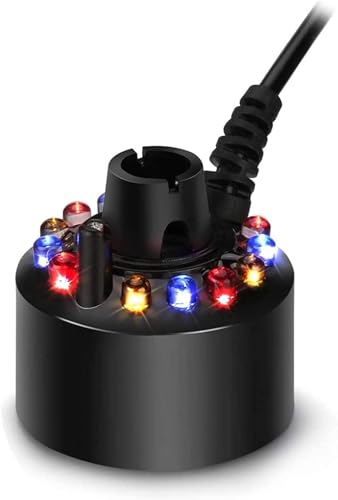 COMBLU Mini Mist Maker, 12 LED Mister Fogger Water Fountain Pond Fog Machine Atomizer Air Humidifier, Indoor Fountain Mister Foggers Perfect for Home Halloween Holidays Party COMBLU Mini Mist Maker, 12 LED Mister Fogger Water Fountain Pond Fog Machine Atomizer Air Humidifier, Indoor Fountain Mister Foggers Perfect for Home Halloween Holidays Party von COMBLU