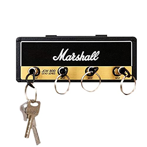 Marshall Schlüssel-Aufbewahrung Schlüsselhalter, Schlüsselbrett Wandmontage Schlüsselhaken JCM800 Gitarren-Amp-Schlüssel-Halter Schwarz, Schlüsselboard einschließlich 4 Pcs Schlüsselbund (1 Set) von COMBLU