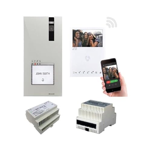 Comelit Group Einfamilienhauskit Quadra 8561V 1-4WE Monit.WiFi VIP Türsprech-Set 8023903350524 von Comelit