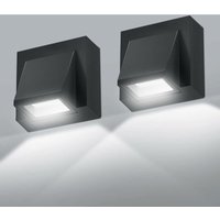 Comely - 2 Pezzi -Wand -Außenwandlampe, 5W cob led -Außenwandleuchte, 6000k Luce Freddo IP65 Impermeabile Außenlampe in Alluminio pro Terrazze Estern von COMELY