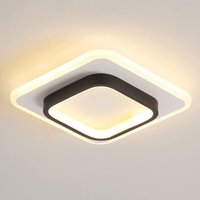 Moderne LED-Deckenleuchte aus quadratischem Acryl, schwarz und weiß, geeignet für Badezimmer, Wohnzimmer, Schlafzimmer, Küche und Flur - 20W von COMELY