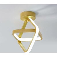 24W LED Deckenleuchte, Moderne Metall Deckenleuchte, Gold Quadratische Deckenleuchte für Wohnzimmer Esszimmer Schlafzimmer Dekorativ, 6000K von COMELY