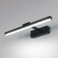 Comely - Badezimmerspiegelleuchte, 9 w, 1100 lm, 220 v, 40 cm, LED-Badezimmerspiegelleuchte, Kaltweiß 6500 k, Badezimmerbeleuchtung, IP40, Schwarz von COMELY