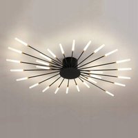 COMELY® Moderne LED-Deckenleuchte, 28 Köpfe, schwarze Deckenleuchte, bündig montiert, Acrylschirm, Kronleuchter für Kinderzimmer, Schlafzimmer, von COMELY