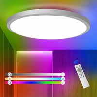 24W Dimmbare LED-Deckenlampe, Wasserdichte RGB-Leuchte 2700lm, Fernbedienung, Ideal für Wohnzimmer, Schlafzimmer, Badezimmer - Comely von COMELY