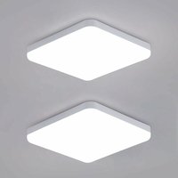 Comely - 2er-Set LED-Deckenleuchten quadratisch 32W, wasserdicht IP54, 3600LM 6500K Kaltweiß - Ideal für Badezimmer, Küche, Flur, Balkon von COMELY