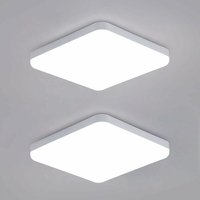 2er-Set LED-Deckenleuchten quadratisch 32W, wasserdicht IP54, 3600LM 6500K Kaltweiß - Ideal für Badezimmer, Küche, Flur, Balkon - Comely von COMELY