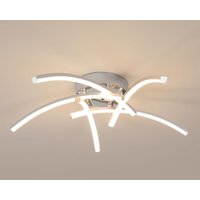 Moderner LED-Deckenleuchte aus Aluminium in Silberner Gabelform - Ideal für Wohnzimmer, Schlafzimmer, Treppe, Flur (30W, Warmweißes Licht 3000K) von COMELY