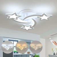 Moderne led Deckenlampe Weiß, Kreative Sternförmige Deckenleuchte mit 3 Köpfen für Schlafzimmer Wohnzimmer Esszimmer Kinderzimmer - 30W - Dimmbar mit von COMELY