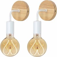 COMELY Industrielle Innenwandleuchte, Wandleuchten aus Holz, Wandlampe aus Metall, Retro Wanddekoration, für Wohnzimmer, Schlafzimmer (Weiß, COMELY Industrielle Innenwandleuchte, Wandleuchten aus Holz, Wandlampe aus Metall, Retro Wanddekoration, für Wohnzimmer, Schlafzimmer (Weiß, von COMELY