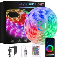 Led Band Smart WiFi 5m 5050 rgb, App Steuerung, IP65 Wasserdicht, Flexibles Lichtband Mehrfarbig mit Fernbedienung, Zuhause Küche tv Schlafzimmer von COMELY