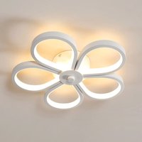 Moderne LED-Deckenlampe, 28W, 3375LM, Blumen-Design, weiß Silikon, für Wohnzimmer, Schlafzimmer, Flur, Küche Warmes Licht 3000K - Comely von COMELY