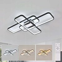 COMELY Moderne LED-Deckenleuchte für Wohnzimmer - Dimmbar mit Fernbedienung - Kreatives rechteckiges Design, dekorative Beleuchtung für Schlafzimmer, COMELY Moderne LED-Deckenleuchte für Wohnzimmer - Dimmbar mit Fernbedienung - Kreatives rechteckiges Design, dekorative Beleuchtung für Schlafzimmer, von COMELY