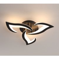 Moderne Led Deckenleuchte, 33W 4000LM aus Acryl, Kreatives Design mit Blütenblättern, Led Kronleuchter Schwarz für Schlafzimmer, Wohnzimmer, von COMELY