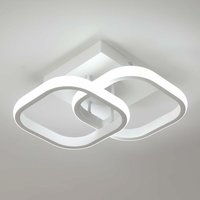 COMELY Quadratische LED -Decke kleines einfaches Design in weißem Acryl ideal für Zimmer Wohnzimmerkorridor （30W 6500K kaltes weißes Licht） von COMELY