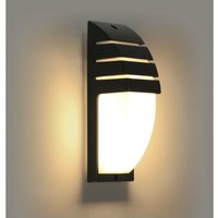 COMELY Schwarze LED-Wandleuchte mit verstellbarem Abstrahlwinkel für Innen und Außen 12W Warmweiß 3000K Wasserdicht IP65 für Garage, Terrasse und von COMELY
