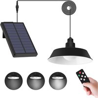 Solar-Außenhängeleuchte, 3 Farben Dimmbar mit Fernbedienung, Lichtsteuerung 6500K led, ideal für Scheune, Hühnerstall, Gazebo - Comely von COMELY