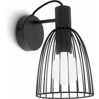 Comely - Vintage Innenwandlicht E27 Industrial Wall Light Black Lampshade Metall Cage Max 60W für Korridortreppen Wohnzimmerbar (Glühbirne nicht von COMELY