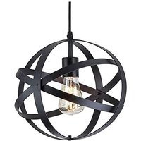 COMELY Vintage Pendelleuchte, Retro Deckenleuchten, E27 Industrie Deckenbeleuchtung für Restaurant Bar Esszimmer Leuchte 30 cm - 2 PCS - Schwarz von COMELY