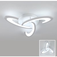Comely - Weiße LED-Deckenlampe 30W Moderne aus Acryl mit 3 Lichtköpfen Kaltweiß 6500K für Schlafzimmer Wohnzimmer Küche von COMELY