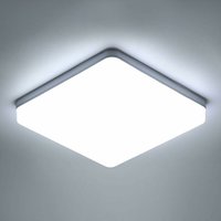 Carré -led -Deckenleuchte 36W, IP44 6500K led -Deckenlampe, led -Deckenlampe 5400 lm, Deckenleuchte für Badezimmer, Wohnzimmer, Küche, Schlafzimmer, von COMELY