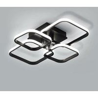Comely - 60W led Deckenleuchte, Moderne 6000K led Deckenleuchte mit 4 quadratischen modernen schwarzen Rechteck Design Deckenleuchte für Wohnzimmer, von COMELY