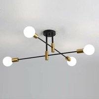 Chandeliers Industrieleuchte, Sputnik Deckenleuchte, Ø72cm 4-flammig Metall Deckenleuchte für Wohnzimmer Schlafzimmer Küche, E27 Sockel, ohne von COMELY