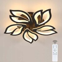 Comely - Dimmbare LED-Deckenleuchte, 45 w, 6000 lm, Wohnzimmer-Deckenleuchte, schwarze Acryl-Deckenlampe mit Fernbedienung für Wohnzimmer, von COMELY