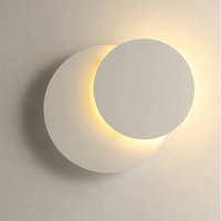 Innenwandleuchte 12W Weiß, Moderne led Wandleuchte, Creative Eclipse 2 in 1, 360° Drehbar 3000K Warmweiß, Beleuchtung Licht für Wohnzimmer Flur Innenwandleuchte 12W Weiß, Moderne led Wandleuchte, Creative Eclipse 2 in 1, 360° Drehbar 3000K Warmweiß, Beleuchtung Licht für Wohnzimmer Flur von COMELY