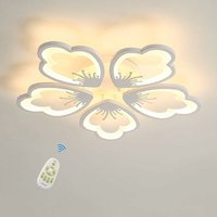 Led Moderne Deckenleuchte Dimmbar, Deckenleuchte mit Fernbedienung 75W, 3000K-6500K Weiß Acryl Kreative Blume Moderne Deckenleuchte für Wohnzimmer, von COMELY