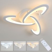 Comely - Moderne dimmbare LED-Deckenleuchte, 30W mit Fernbedienung, 3000K-6500K, 3 Acryl-Köpfe, LED-Deckenleuchte für Schlafzimmer, Wohnzimmer, von COMELY