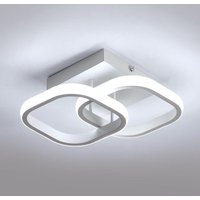 Comely - Moderne led Deckenleuchte, Quadratisches Acryl-Deckenleuchte ø 19 cm für Schlafzimmer, Wohnzimmer, Küche, Flur - 22W - Weiß - Kaltweißes von COMELY