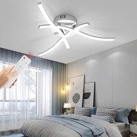 Comely - Moderne led Deckenleuchte in Dreiecksform Silber 18W 1600LM - Ideal für Schlafzimmer, Wohnzimmer, Esszimmer (Dimmbar mit Fernbedienung von COMELY