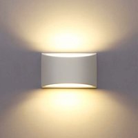 Innenwandleuchte, weiße LED-Wandleuchte, 7 w, warmweiß, moderne Wandleuchte aus Gips für Schlafzimmer, Zuhause, Flur, Wohnzimmer (G9-LED-Leuchtmittel von COMELY