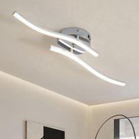 Moderne LED-Deckenleuchte aus Acryl, Innenleuchte Deckenlampe für Schlafzimmer, Wohnzimmer, Küche - 12 w - Silber - Neutralweißes Licht 4000K - Comely von COMELY