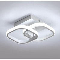 Moderne led Deckenleuchte, Quadratisches Acryl-Deckenleuchte ø 19 cm für Schlafzimmer, Wohnzimmer, Küche, Flur - 22W - Weiß - Kaltweißes Licht 6500K von COMELY