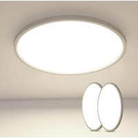 LED Deckenleuchte Weiß 5000K 2 Stück Rund Modern IP44 40cm von COMELY