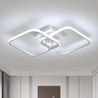 Led Deckenleuchte, 42W 4700LM, Quadratische Acryl Deckenlampe, Moderner Aluminium Lampenschirm 59CM für Küche, Esszimmer, Schlafzimmer - Weiß von COMELY