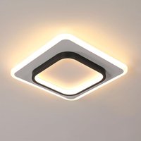 Comely - Moderne LED-Deckenleuchte aus quadratischem Acryl, schwarz und weiß, geeignet für Badezimmer, Wohnzimmer, Schlafzimmer, Küche und Flur - 30W von COMELY