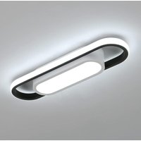 Moderne LED-Deckenleuchte Ellipsenform, 24W 3000LM, Acryl-Deckenlampe für Wohnzimmer, Schlafzimmer, Küche, Flur, Studio - Kaltweißes Licht 6500K von COMELY