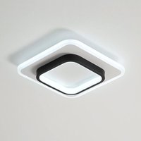 Moderne LED-Deckenleuchte aus quadratischem Acryl, schwarz und weiß, geeignet für Badezimmer, Wohnzimmer, Schlafzimmer, Küche und Flur - 20W von COMELY